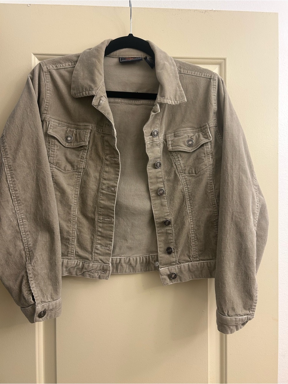 Route 66 XS Classic Crop Denim Jacket - Taupe